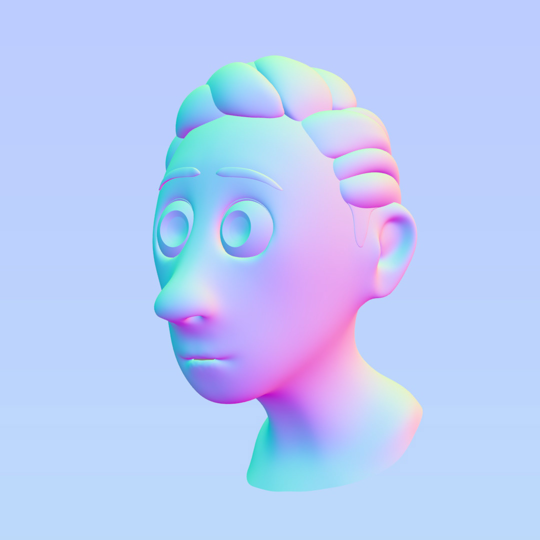 3D Man Character Model coloring