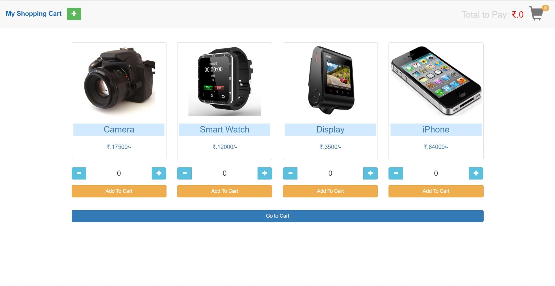 Add to Cart Angular Project