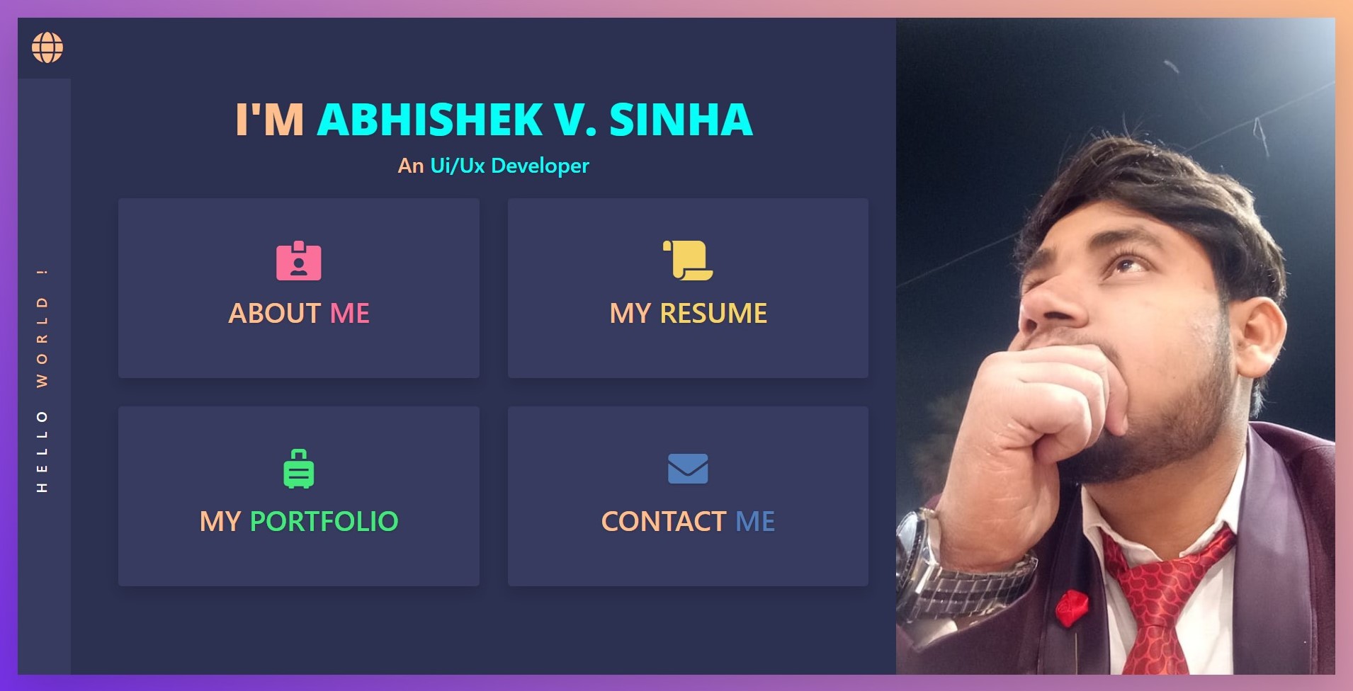 Portfolio site template in HTML
