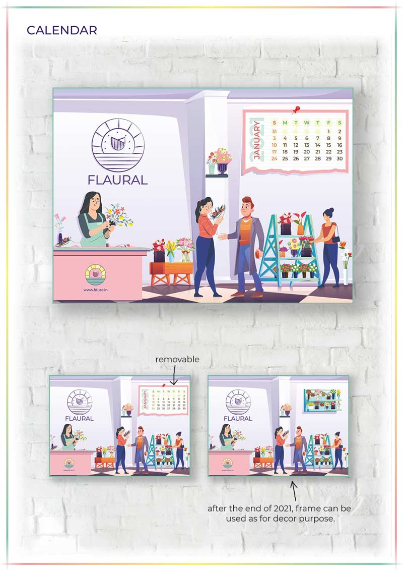 Calender design Mockup
