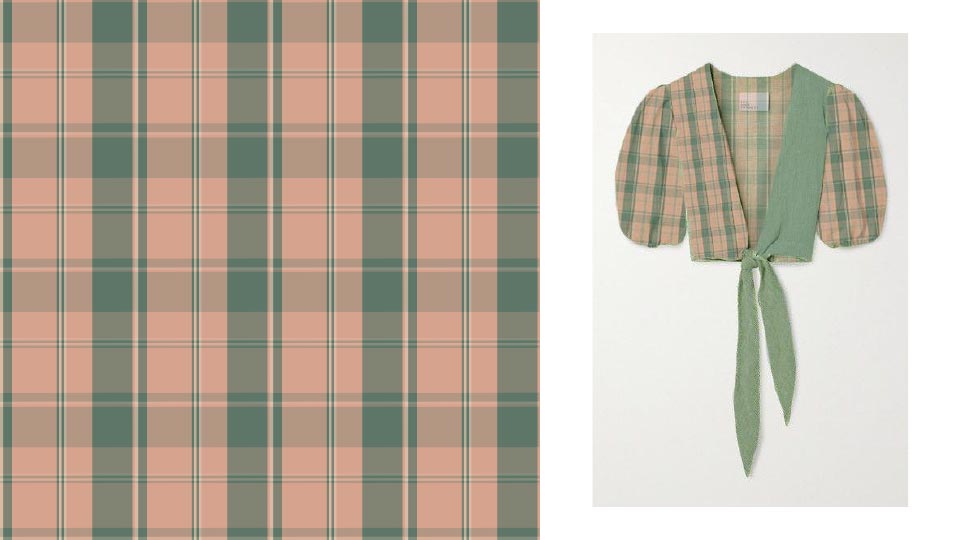 T-shirt Check Print Textile Design