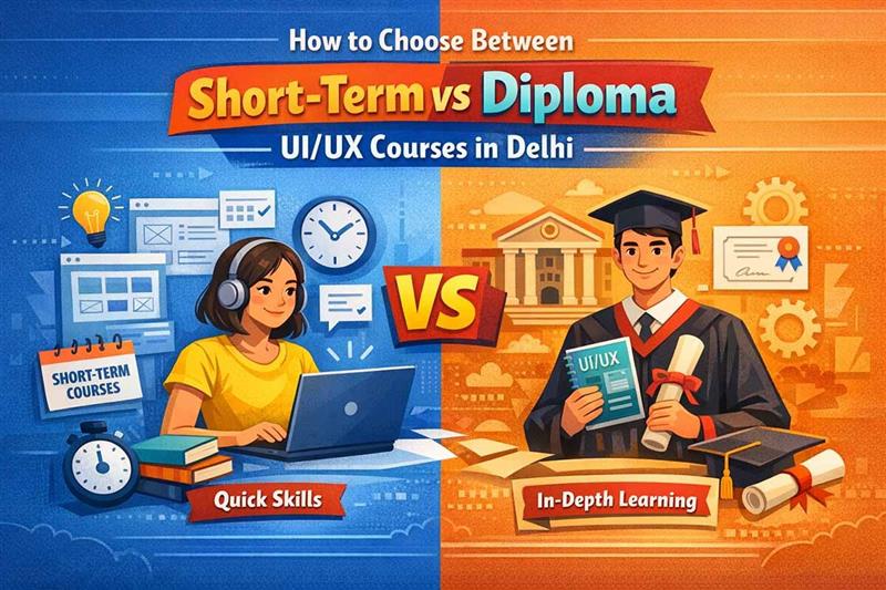 Choosing between short term and diploma ui ux design courses