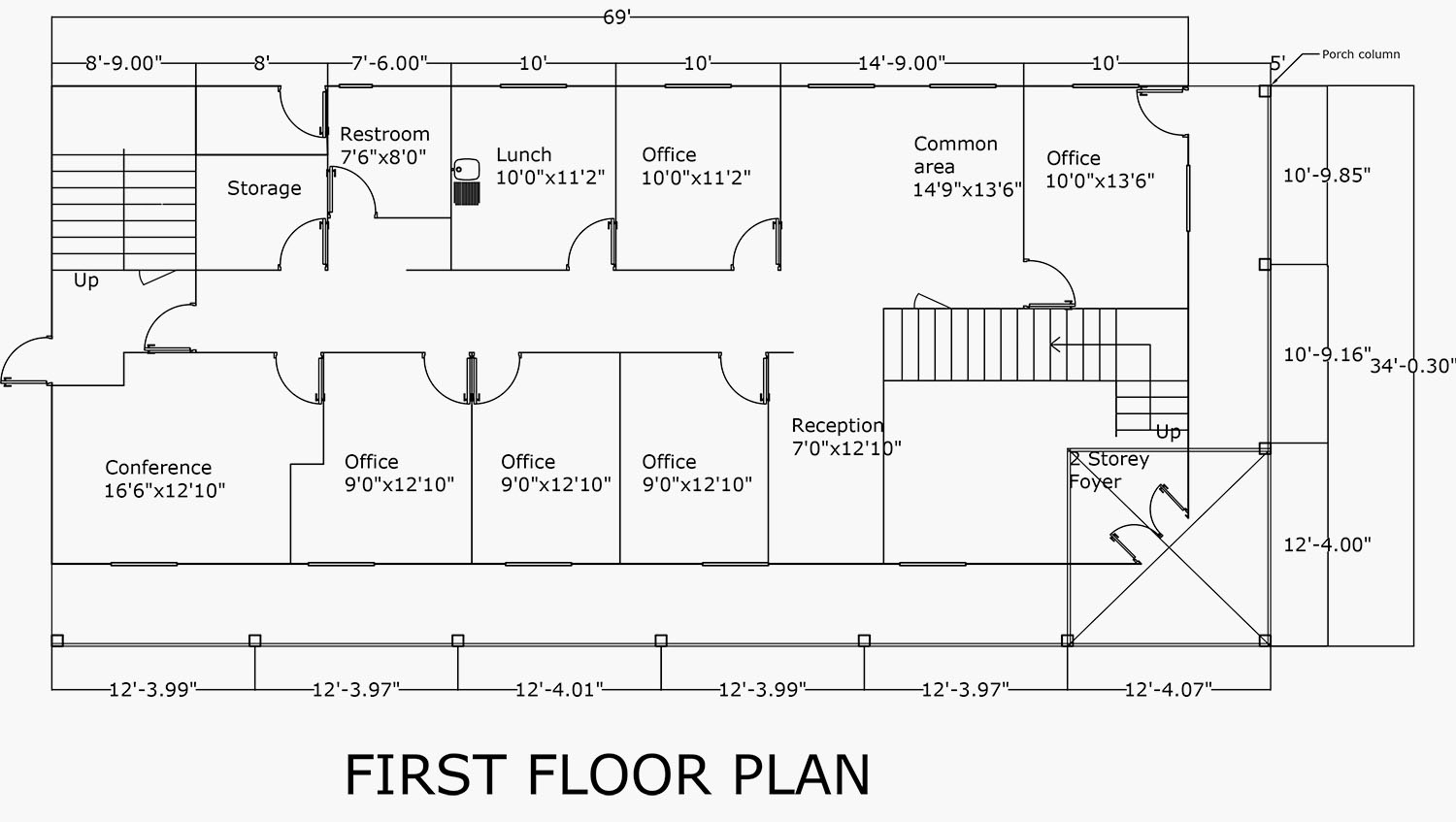 Auto Cad - First Floor Plan