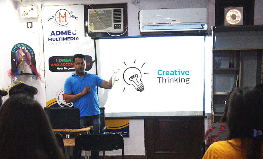 creative thinking workshop for design institute at ADMEC multimedia institute