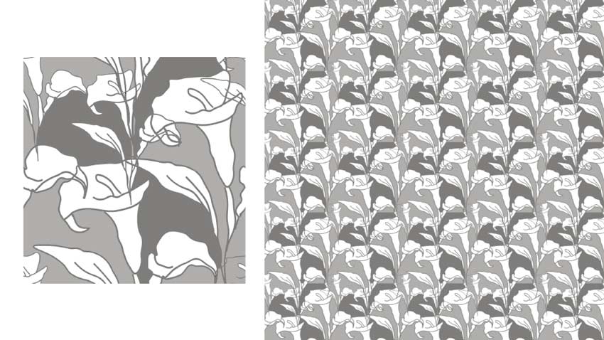 Digital Motifs Pattern in CAD Textile Design Portfolio