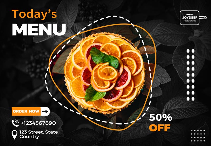 Restaurant web ad design