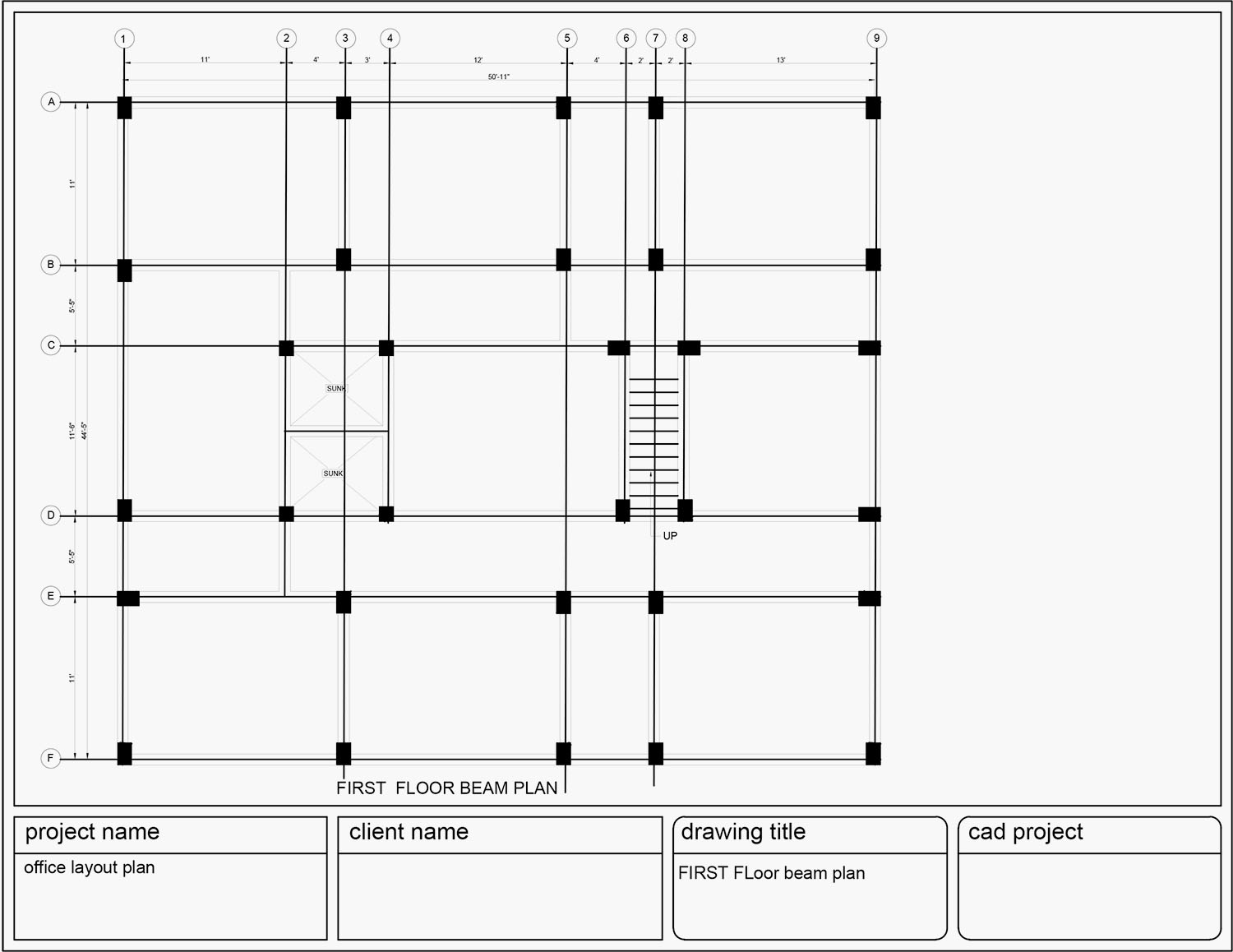 Auto Cad -FRST FLOOR BEAM