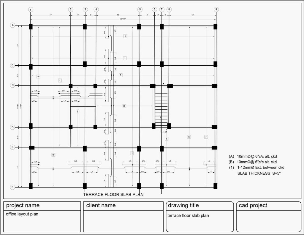Auto Cad - FRST FLOOR BEAM AND SLAB PLAN