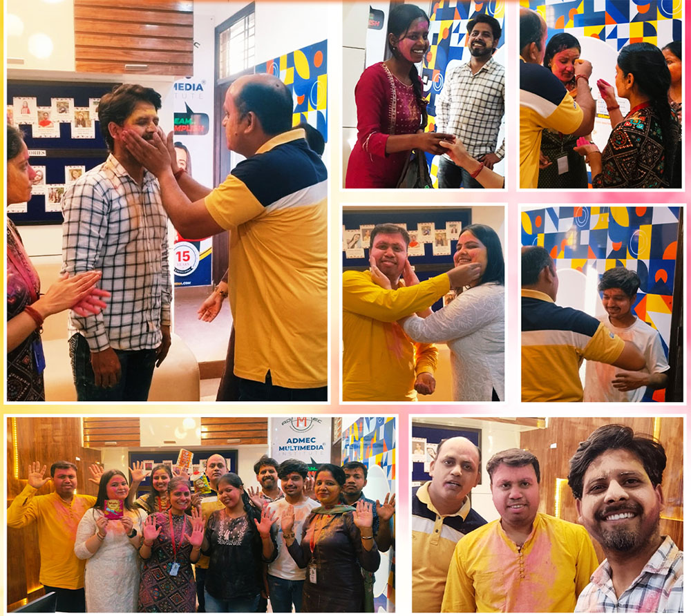 holi celebration at office