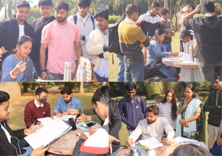 Instructors guiding students