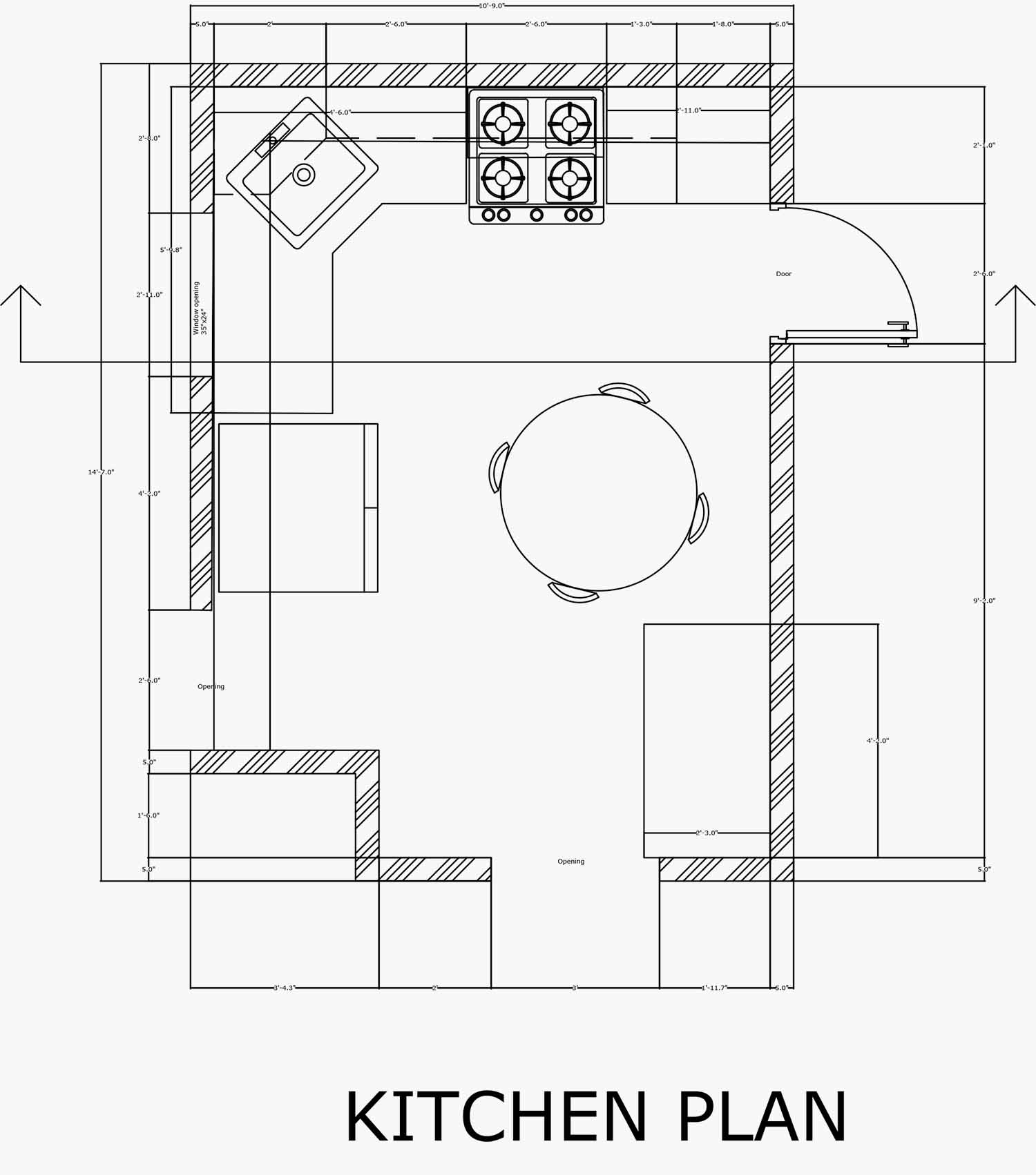 Auto Cad - Kitchen-Layout2