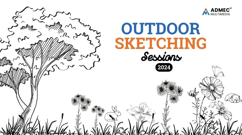 Outdoor Sketching Sessions 2024 by ADMEC Institute in Delhi
