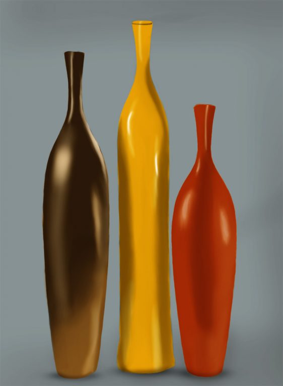 Bottles Still Life Art Painting