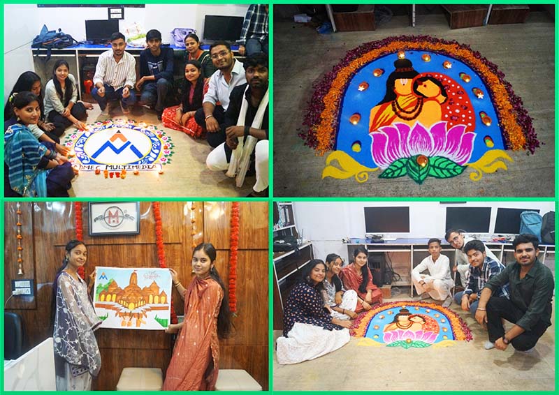 Rangoli design competitions at Admec Multimedia Institute