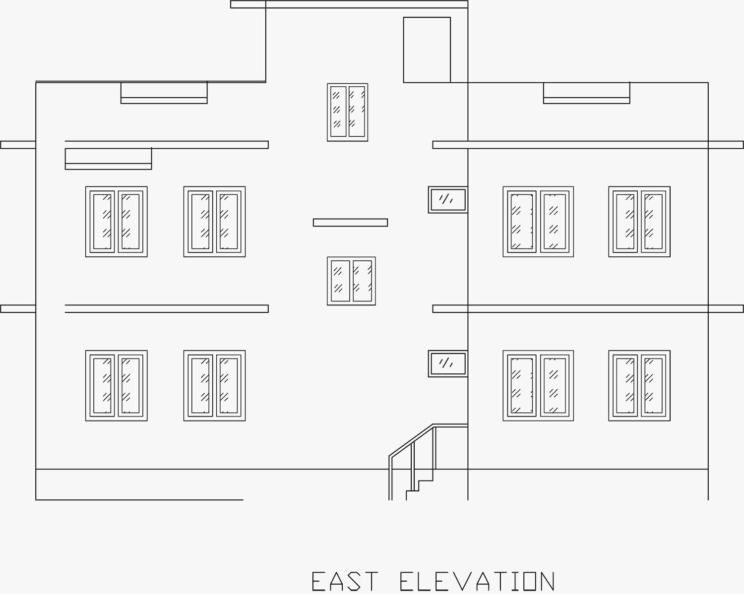 Auto Cad - East Elevation