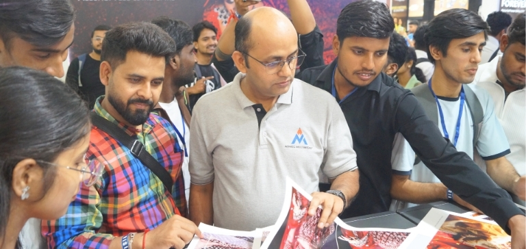 Students and Faculty exploring at Pragati Maidan
