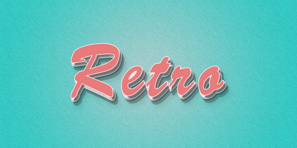 Retro Text Effect in Photoshop CC