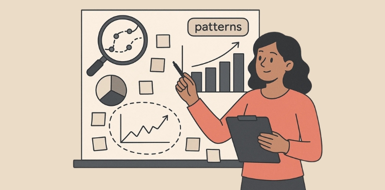 try to find patterns