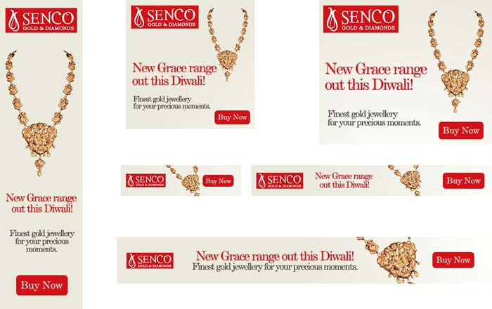 Jewellery shop web ads in photoshop