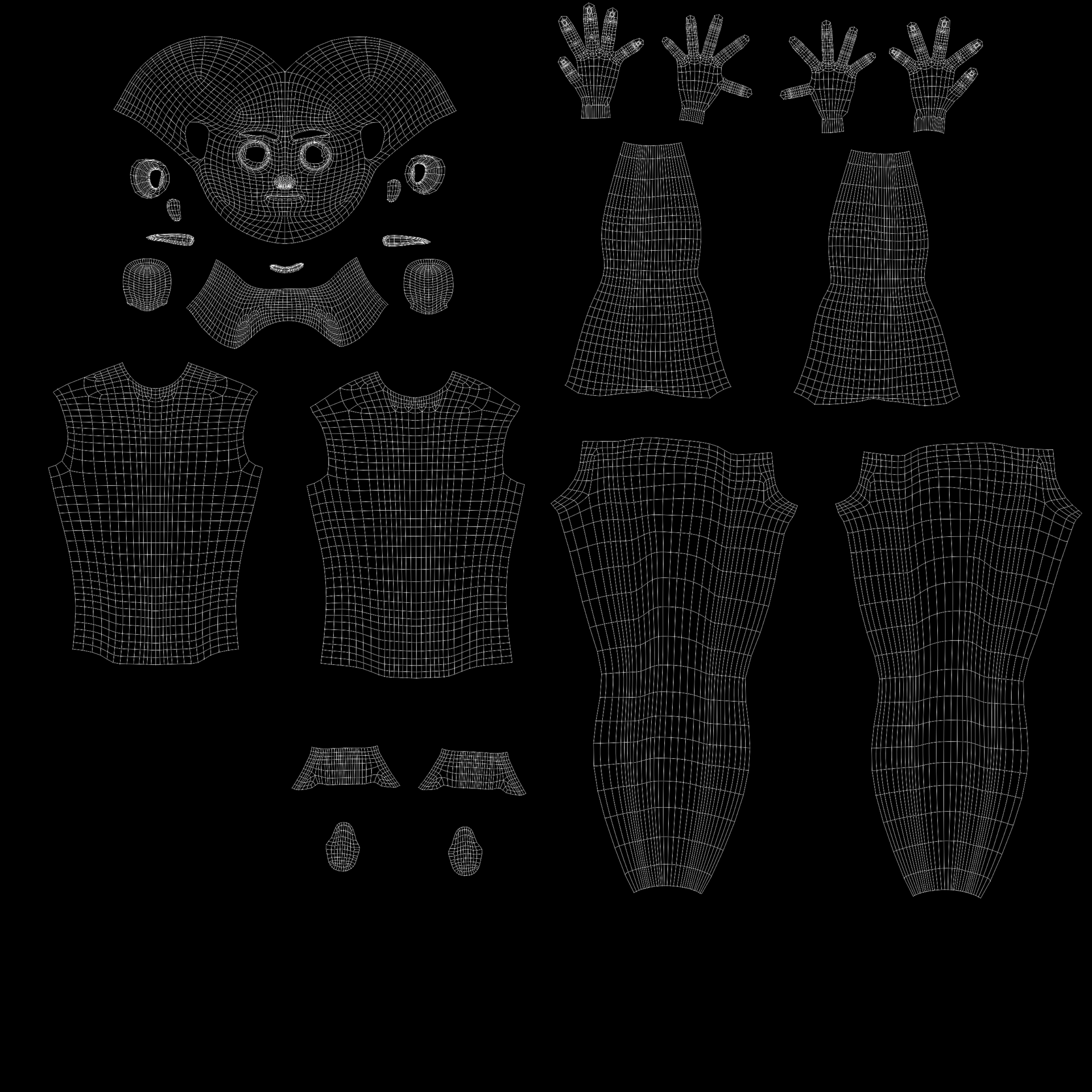 3D Character body UV Mapping