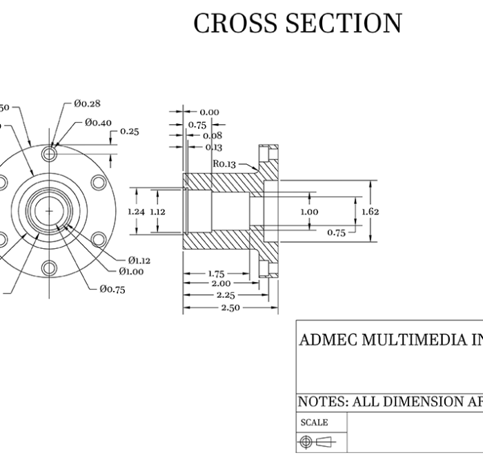 Mechanical Shaft Rotation Drawing