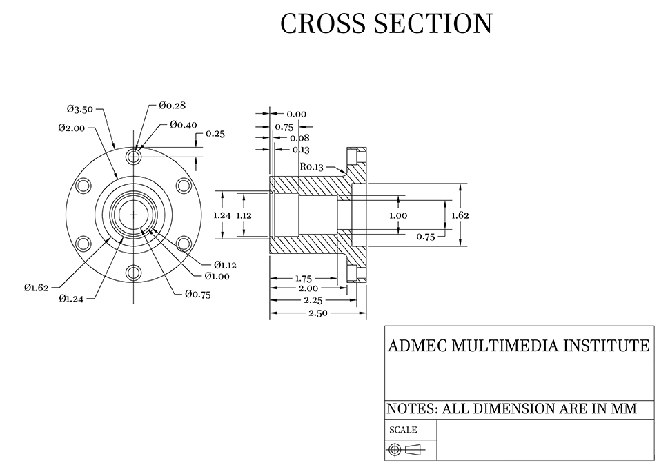 Mechanical Shaft Rotation Drawing